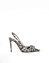 Leopard-print satin slingbacks - | Dolce & Gabbana