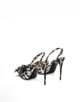 Leopard-print satin slingbacks - | Dolce & Gabbana