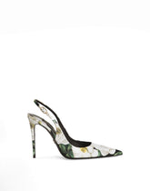Printed polished calfskin slingbacks - | Dolce & Gabbana