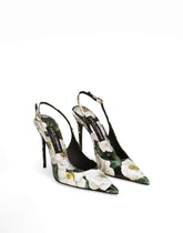 Printed polished calfskin slingbacks - | Dolce & Gabbana