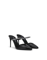 Polished calfskin mules with embroidery - | Dolce & Gabbana
