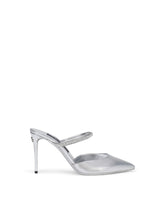 Mirrored-effect calfskin mules with embroidery - | Dolce & Gabbana