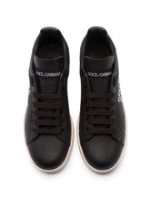 PORTOFINO SNEAKERS IN NAPPA CALFSKIN WITH WRITING PRINT - | Dolce & Gabbana