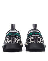 Slip-on sneakers in stretch mesh with DG logo - | Dolce & Gabbana