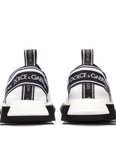 Stretch mesh sorrento sneakers with logo - | Dolce & Gabbana