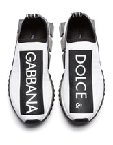 Stretch mesh sorrento sneakers with logo - | Dolce & Gabbana