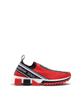 Stretch mesh sorrento sneakers with logo - | Dolce & Gabbana