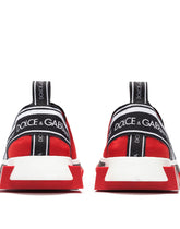 Stretch mesh sorrento sneakers with logo - | Dolce & Gabbana