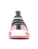 Stretch mesh sorrento sneakers with logo - | Dolce & Gabbana