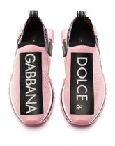 Stretch mesh sorrento sneakers with logo - | Dolce & Gabbana