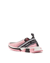 Stretch mesh sorrento sneakers with logo - | Dolce & Gabbana