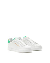 Portofino sneakers in nappa calfskin with lettering - | Dolce & Gabbana