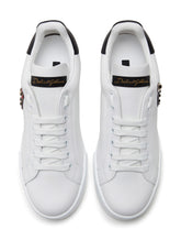 CALFSKIN PORTOFINO SNEAKERS WITH PATCHES OF THE DESIGNERS - | Dolce & Gabbana