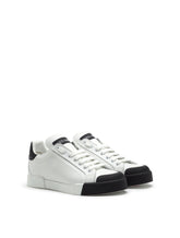 Portofino sneakers in nappa leather and rubber toe-cap - | Dolce & Gabbana