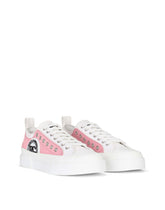 Two-tone canvas Portofino Light sneakers with DG logo - | Dolce & Gabbana