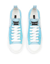 Rubberized calfskin Portofino Light sneakers with micro-sequins - | Dolce & Gabbana