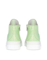 Rubberized calfskin Portofino Light mid-top sneakers with micro-sequins - | Dolce & Gabbana