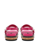 Calfskin sandals with embroidery - | Dolce & Gabbana