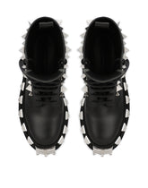 Calfskin ankle boots with studs - | Dolce & Gabbana