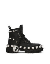 Calfskin ankle boots with studs - | Dolce & Gabbana