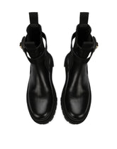 Calfskin ankle boots with branded strap - | Dolce & Gabbana