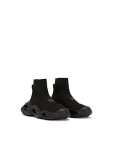 Stretch mesh Wave mid-top sneakers - | Dolce & Gabbana