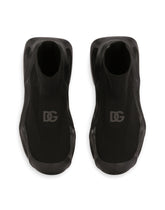 Stretch mesh Wave mid-top sneakers - | Dolce & Gabbana