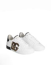 Calfskin Portofino Vintage sneakers - | Dolce & Gabbana