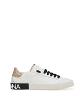 Vintage Portofino sneakers in calfskin leather - | Dolce & Gabbana