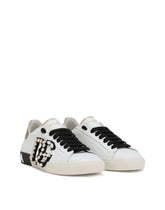 Portofino vintage calfskin sneakers - | Dolce & Gabbana