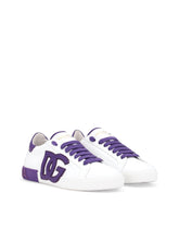 Portofino vintage calfskin sneakers - | Dolce & Gabbana