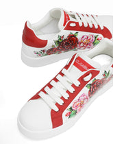 Calfskin Portofino sneakers - | Dolce & Gabbana