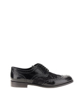 Leather derby shoe with lace detail - | Dolce & Gabbana