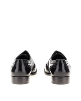 Leather derby shoe with lace detail - | Dolce & Gabbana
