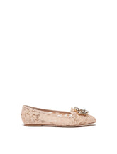 SLIPPER IN TAORMINA LACE WITH CRYSTALS - | Dolce & Gabbana