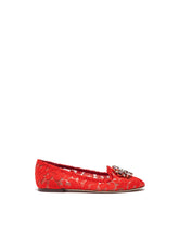 SLIPPER IN TAORMINA LACE WITH CRYSTALS - | Dolce & Gabbana