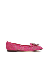 SLIPPER IN TAORMINA LACE WITH CRYSTALS - | Dolce & Gabbana