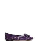 SLIPPER IN TAORMINA LACE WITH CRYSTALS - | Dolce & Gabbana