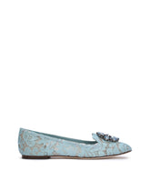 SLIPPER IN TAORMINA LACE WITH CRYSTALS - | Dolce & Gabbana