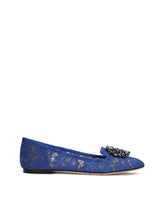 SLIPPER IN TAORMINA LACE WITH CRYSTALS - | Dolce & Gabbana
