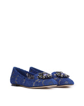 SLIPPER IN TAORMINA LACE WITH CRYSTALS - | Dolce & Gabbana