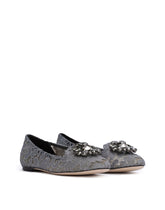 SLIPPER IN TAORMINA LACE WITH CRYSTALS - | Dolce & Gabbana