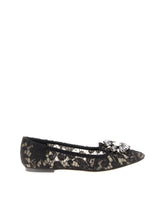SLIPPER IN TAORMINA LACE WITH CRYSTALS - | Dolce & Gabbana