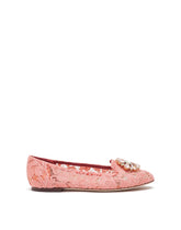 SLIPPER IN TAORMINA LACE WITH CRYSTALS - | Dolce & Gabbana
