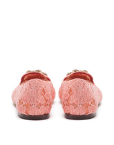 SLIPPER IN TAORMINA LACE WITH CRYSTALS - | Dolce & Gabbana