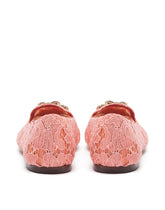 SLIPPER IN TAORMINA LACE WITH CRYSTALS - | Dolce & Gabbana