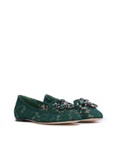 SLIPPER IN TAORMINA LACE WITH CRYSTALS - | Dolce & Gabbana