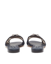 Slippers in lace with crystals - | Dolce & Gabbana