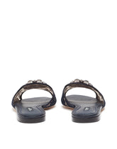 Slippers in lace with crystals - | Dolce & Gabbana