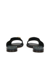 CALFSKIN SLIDERS WITH DG LOGO - | Dolce & Gabbana